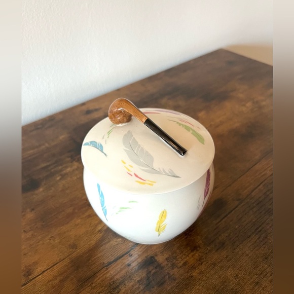 VINTAGE Raynaud Limoges 🇫🇷 Porcelain Dure Cigar and Feather Jar *RARE* - Picture 5 of 10